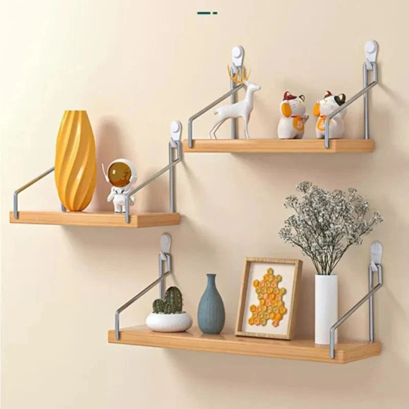 Étagère murale bois métal industriel