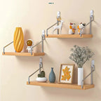 Étagère murale bois métal industriel