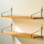 Étagère murale bois métal industriel