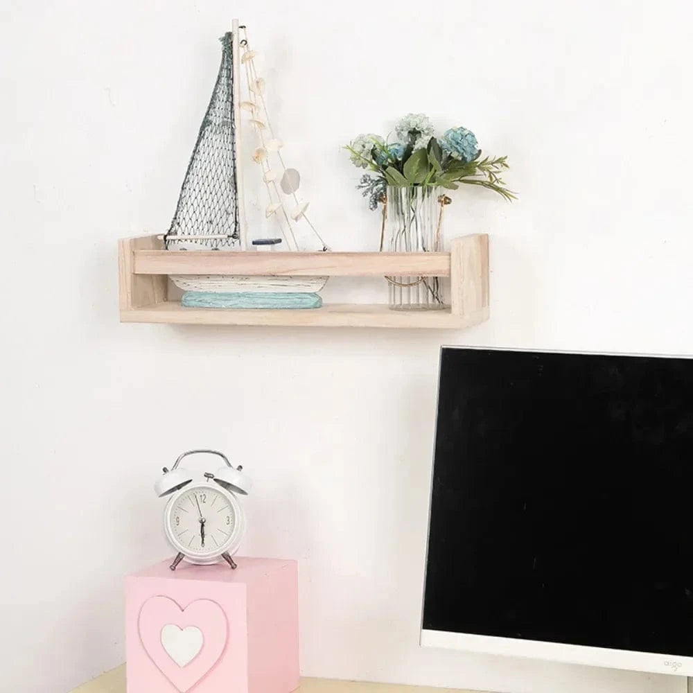 Étagère murale bois naturel