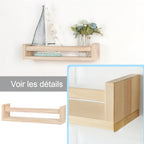 Étagère murale bois naturel