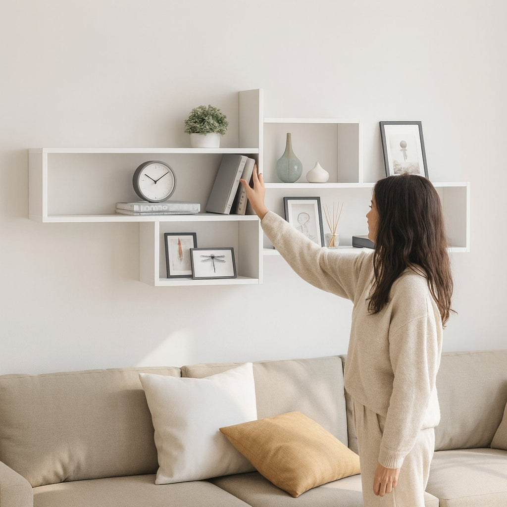 Étagère murale chic géométrique