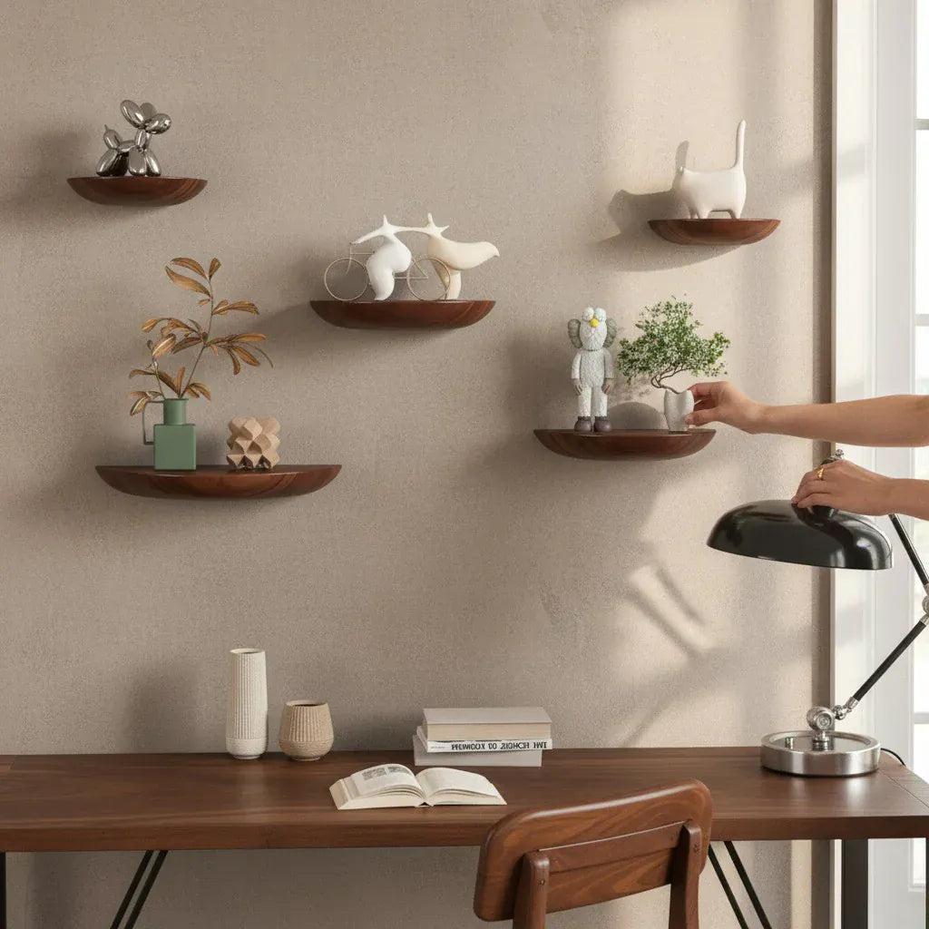 Étagère murale demi-cercle