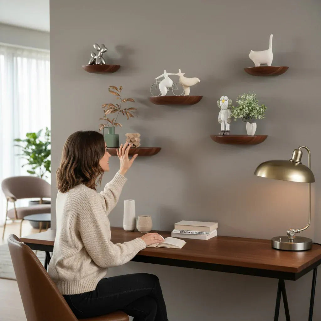 Étagère murale demi-cercle