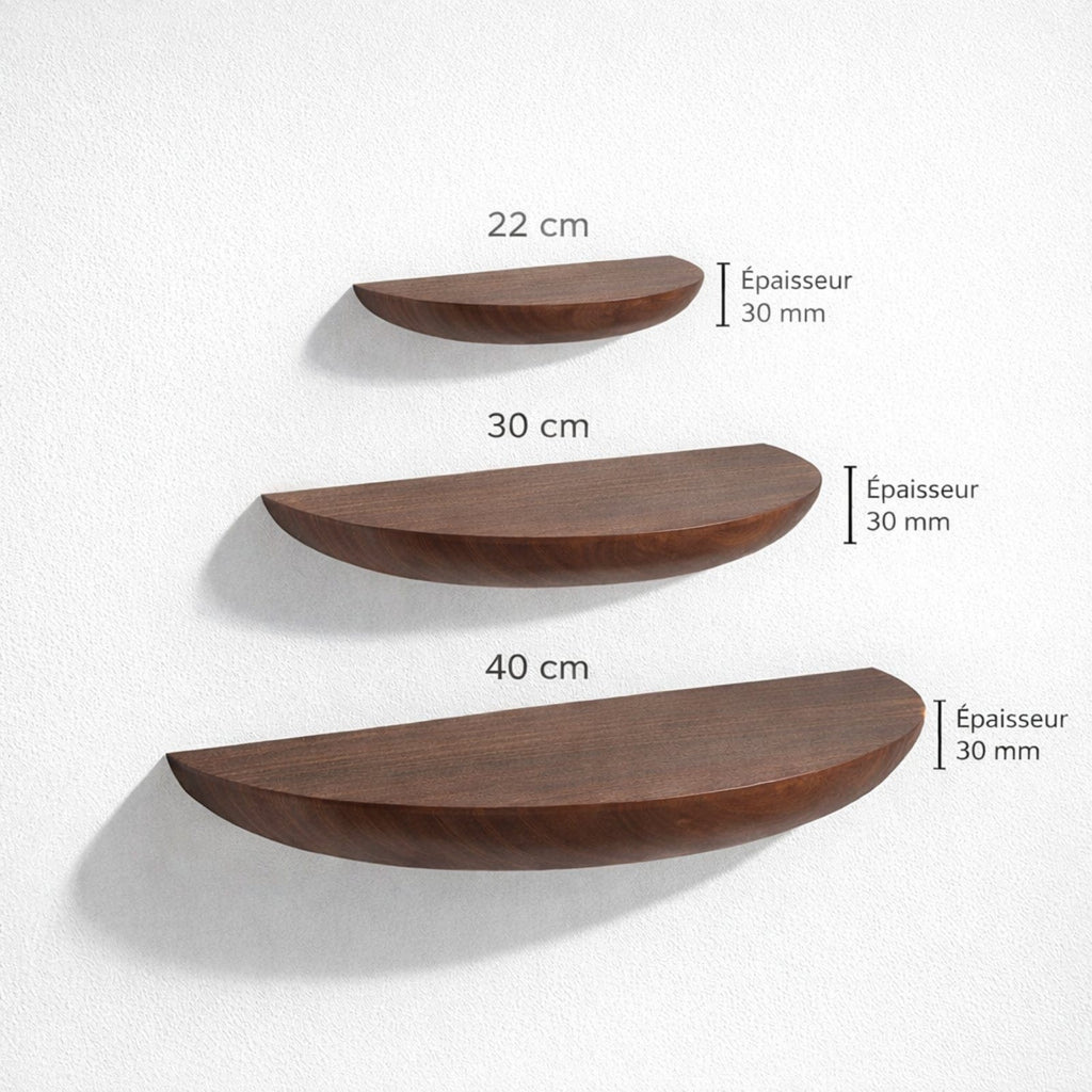 Étagère murale demi-cercle