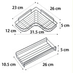 Étagère murale en métal noir