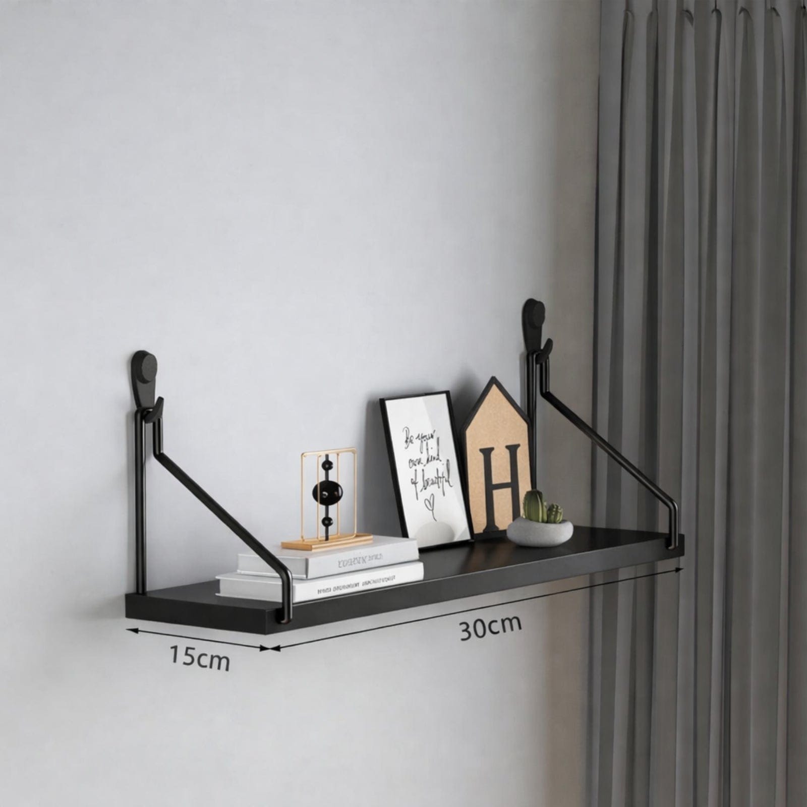 Étagère murale flottante en bois métal