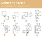 Étagère murale géométrique