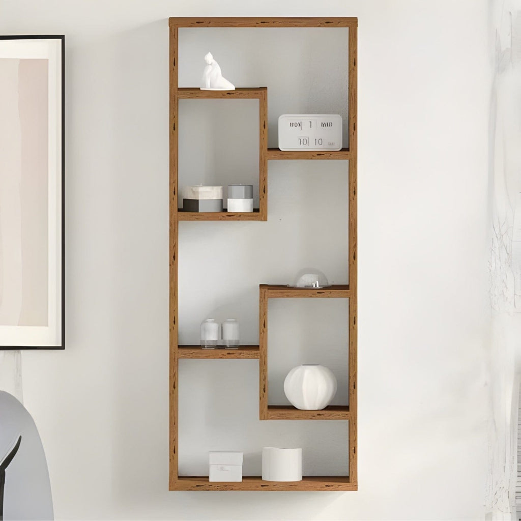 Étagère murale moderne en chêne noir