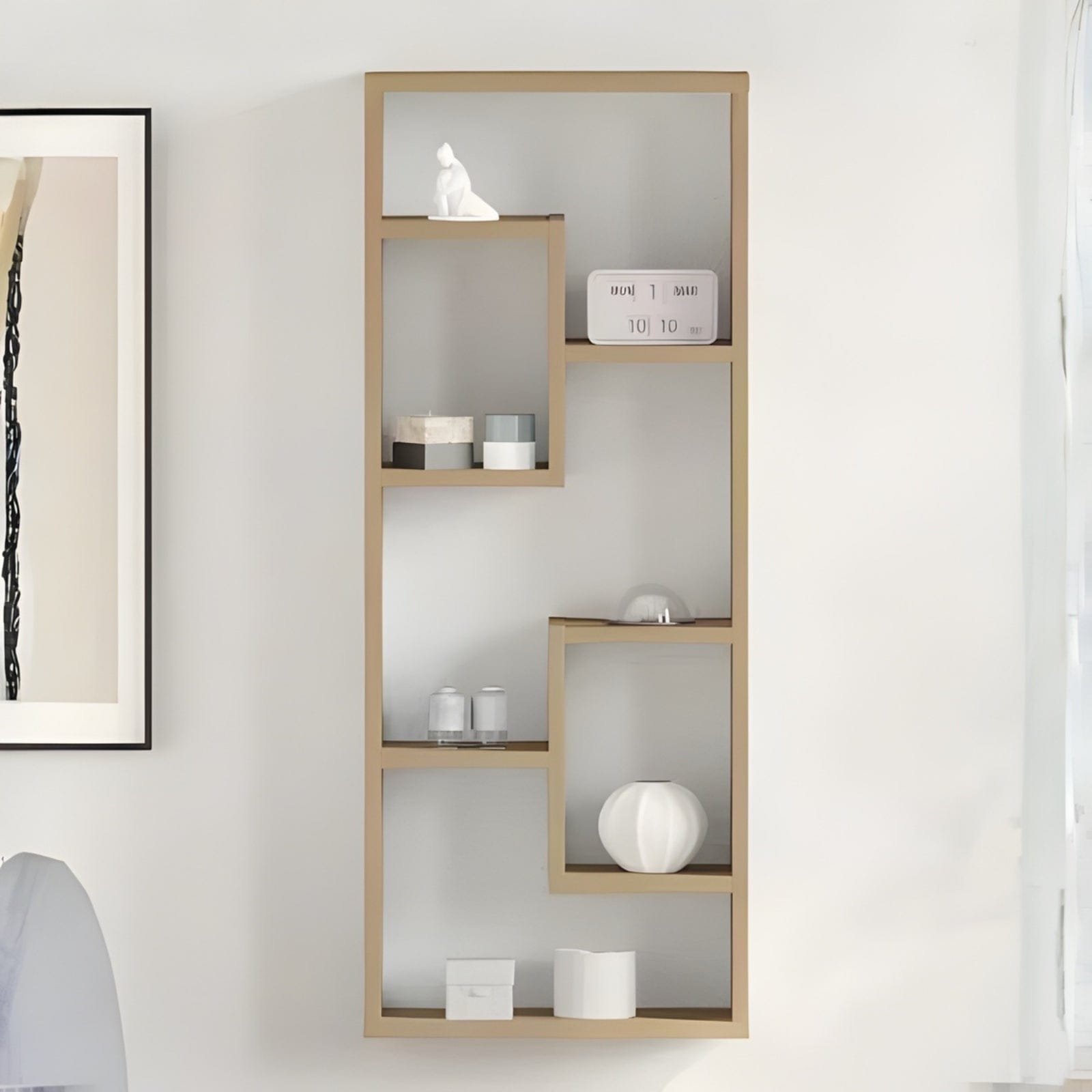 Étagère murale moderne en chêne noir