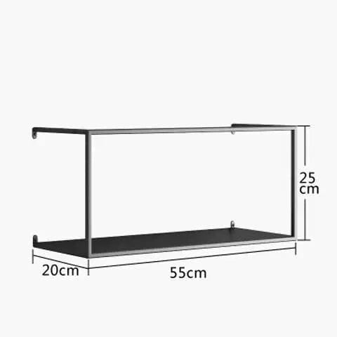 Étagère murale noire en fer forgé