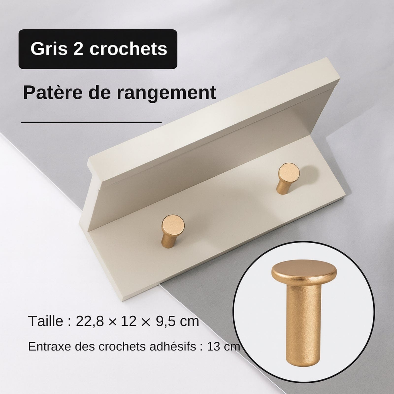 Étagère murale porte-manteaux bois