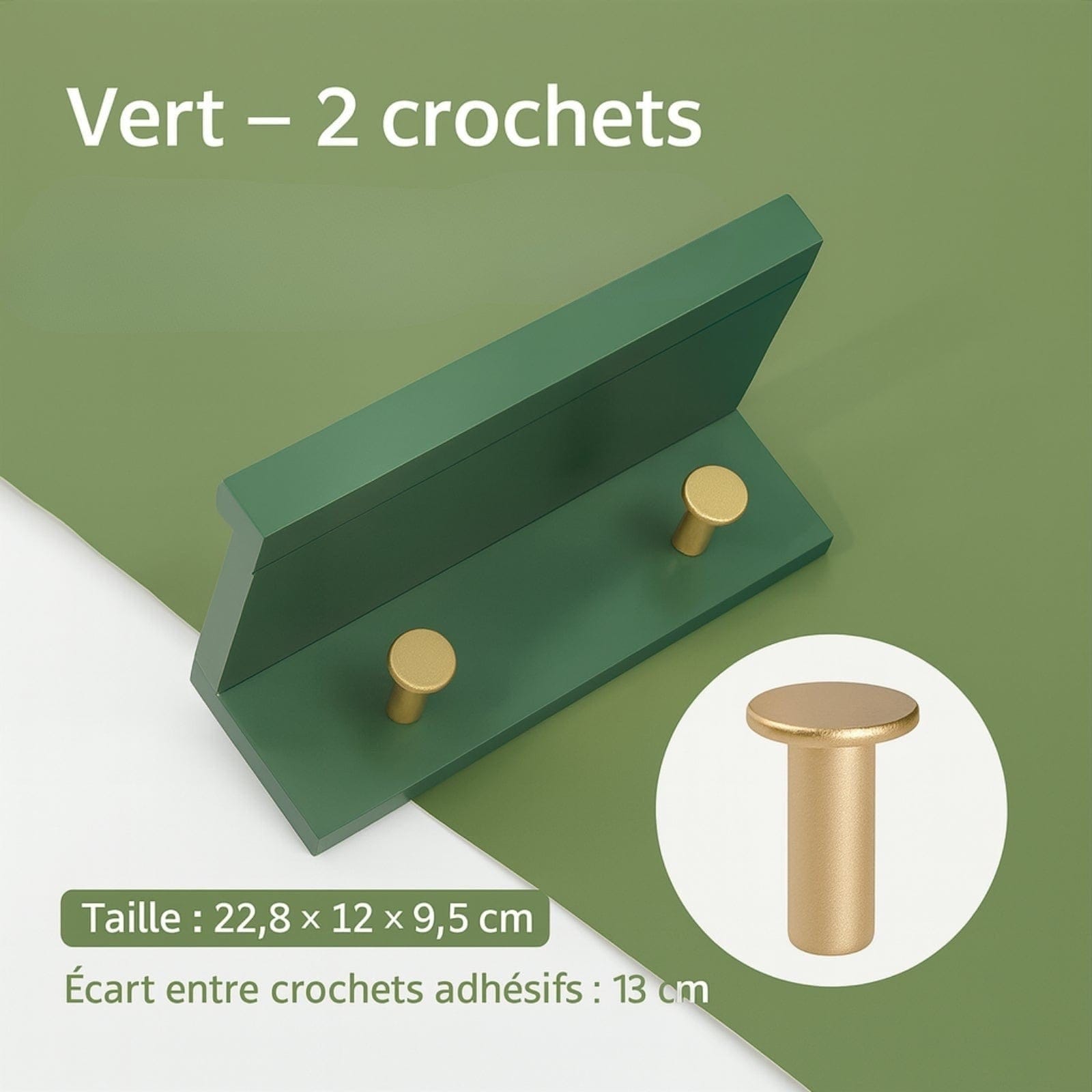 Étagère murale porte-manteaux bois