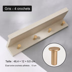 Étagère murale porte-manteaux bois