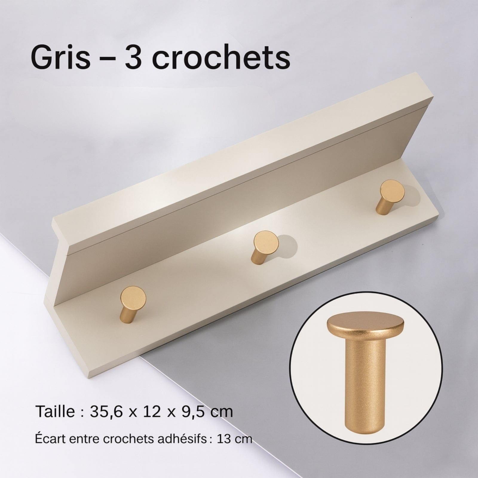 Étagère murale porte-manteaux bois