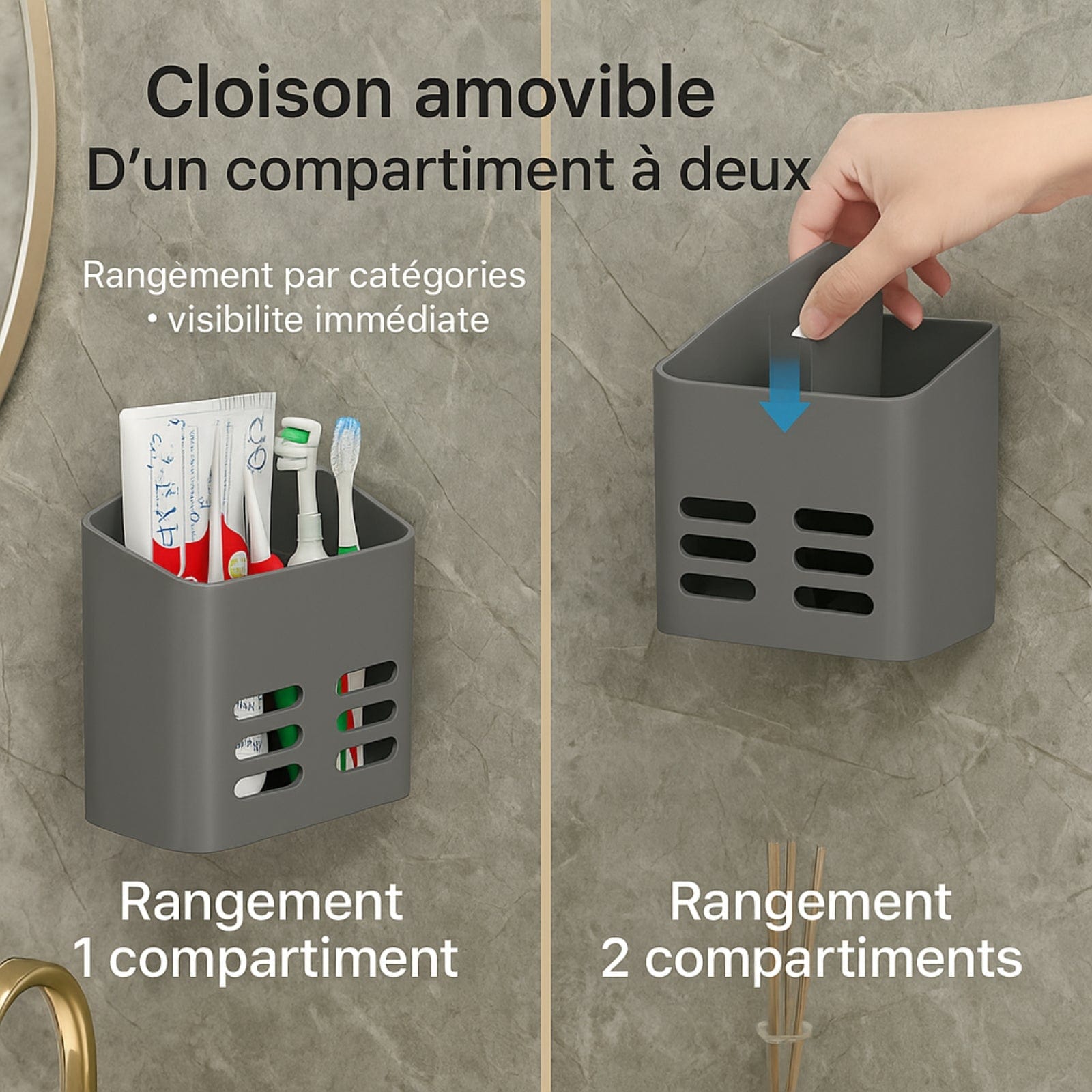 Étagère murale pot de rangement