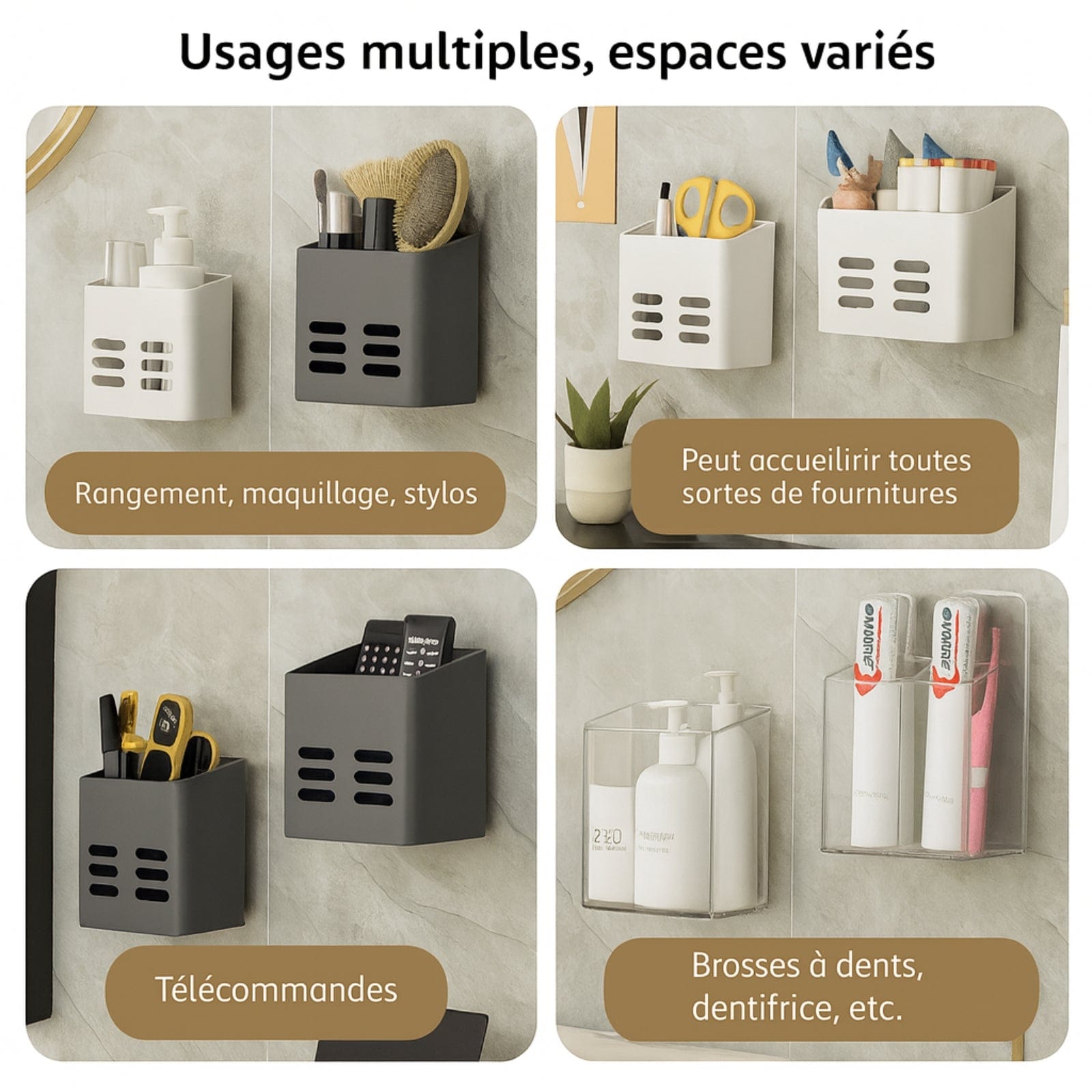 Étagère murale pot de rangement