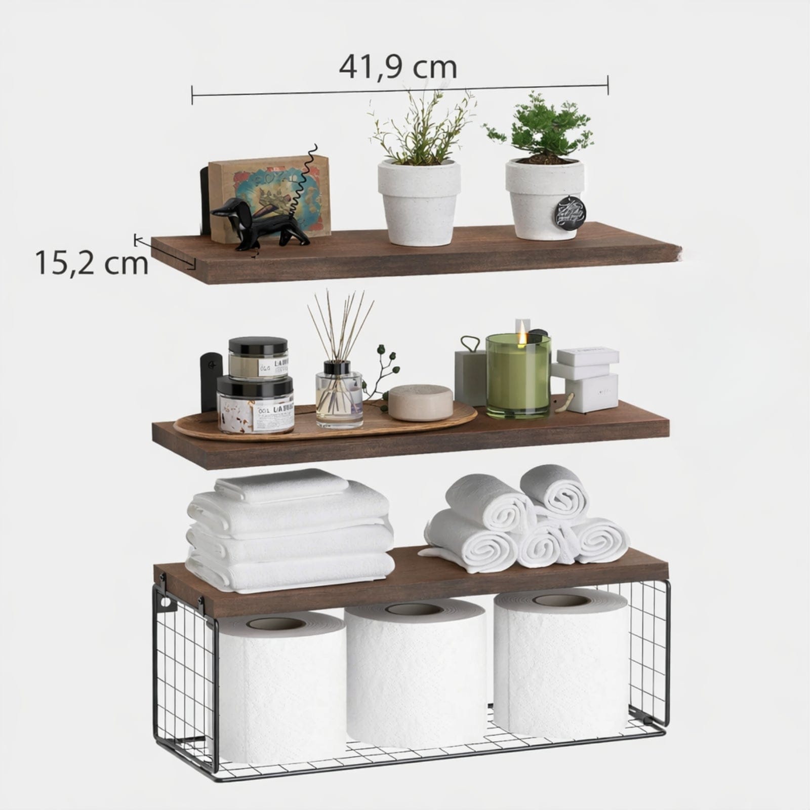 Étagère murale pour les WC / toilettes