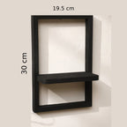 Étagère murale rectangle bois noir