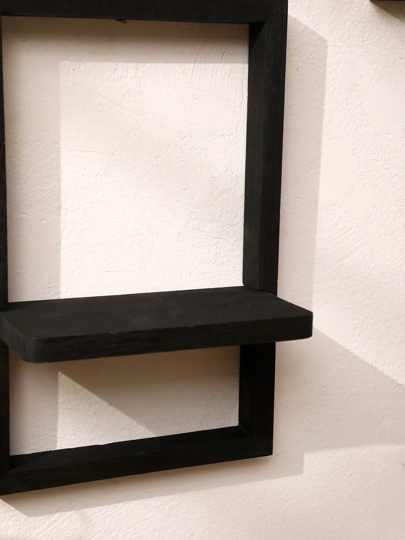 Étagère murale rectangle bois noir
