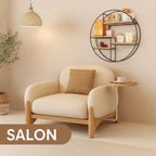 Étagère murale ronde en bois