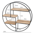 Étagère murale ronde en bois