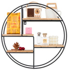 Étagère murale ronde en bois