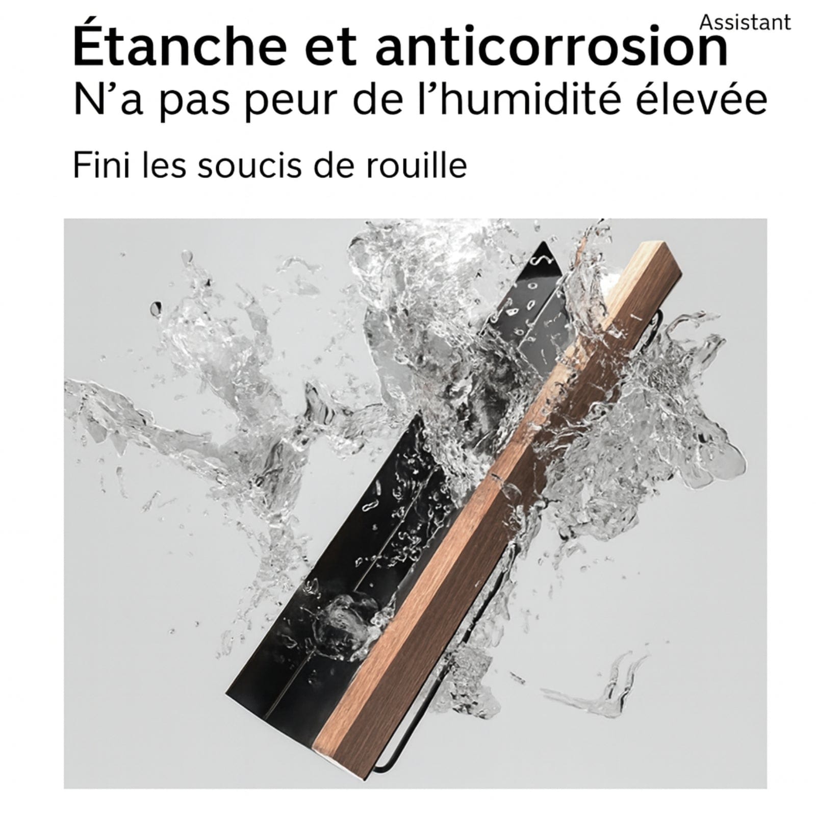 Étagère murale salle de bain bois