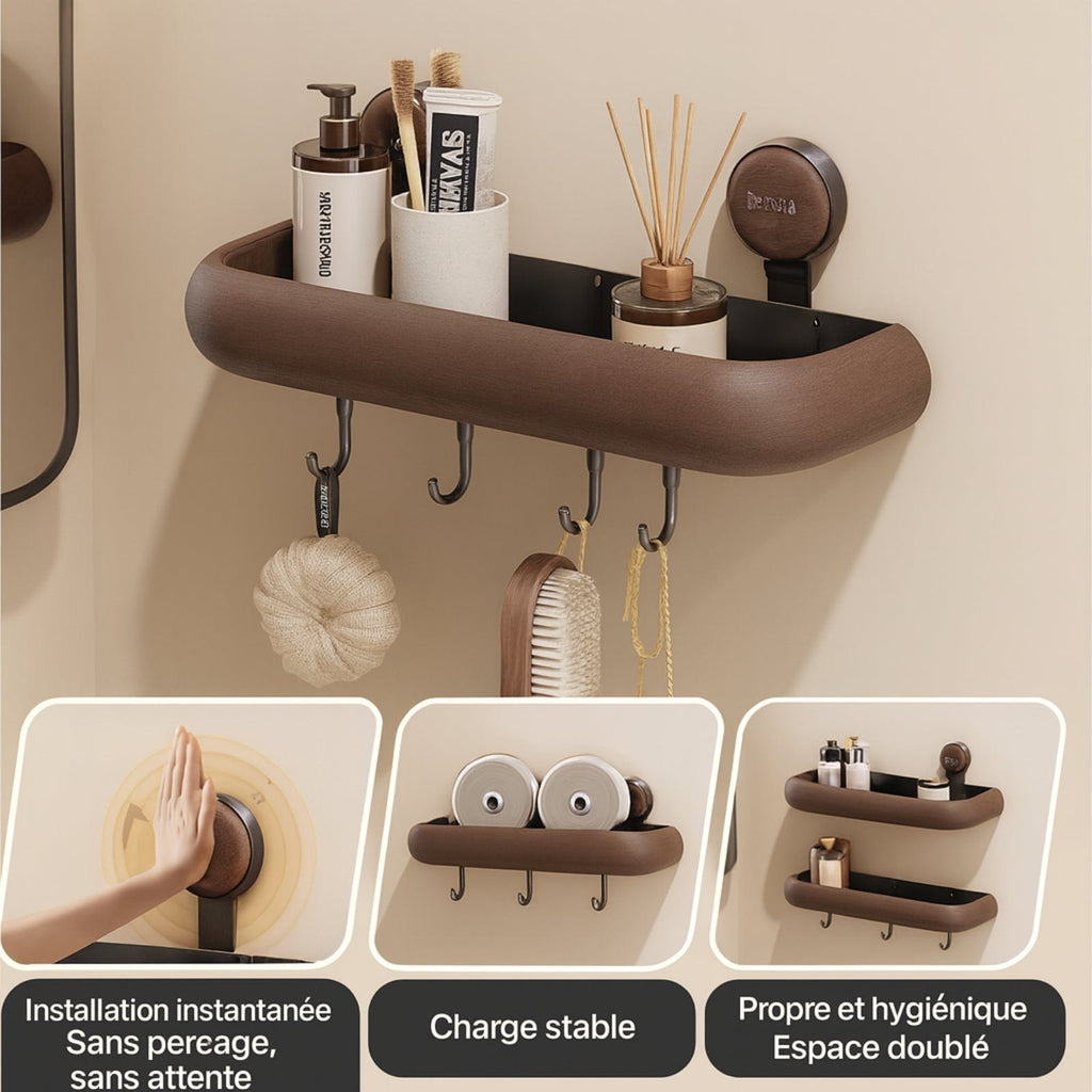 Étagère murale salle de bain chic