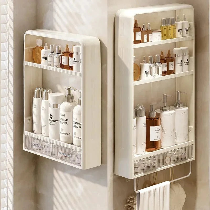Étagère murale salle de bain rangement soins & douche