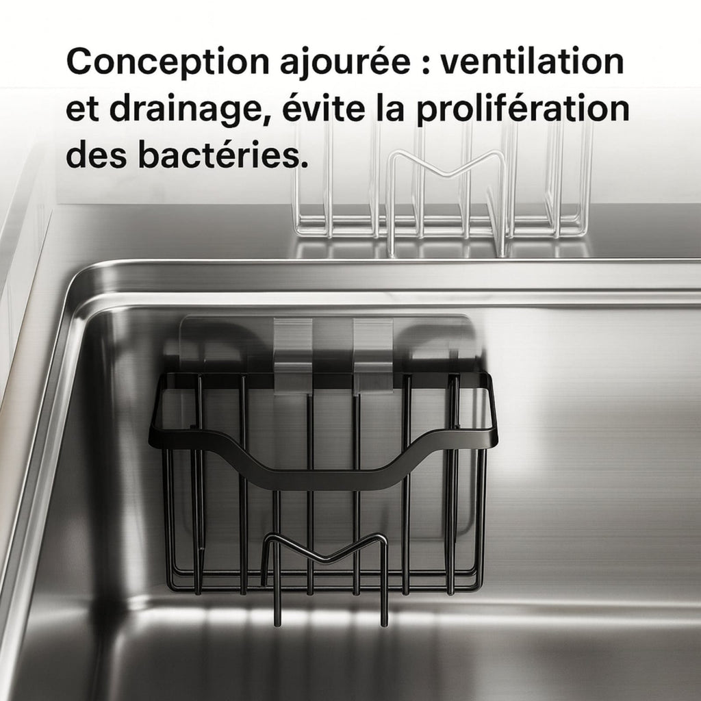 Étagère murale support éponge et brosse