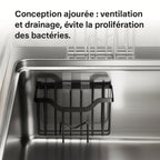 Étagère murale support éponge et brosse