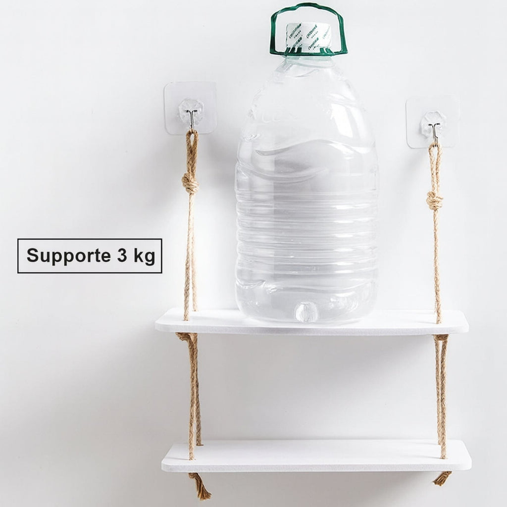 Étagère murale suspendue bois