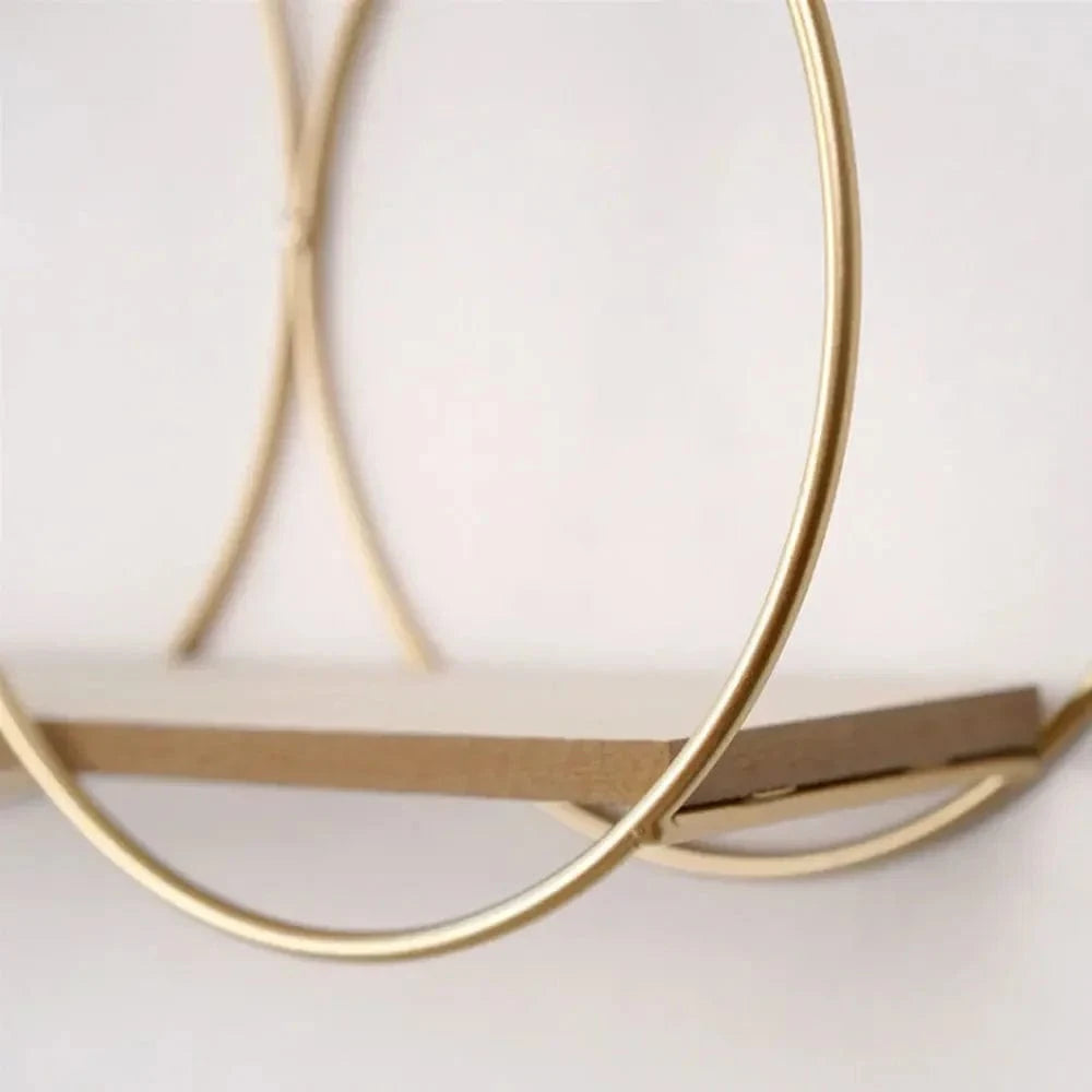 Étagère noire et bois murale