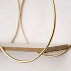 Étagère noire et bois murale