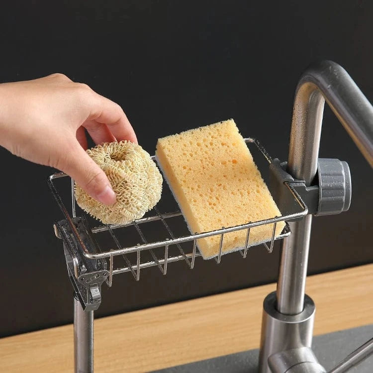 Étagère pour robinet d’évier réglable