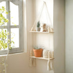 Étagère suspendue en macramé