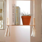 Étagère suspendue en macramé