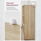 Grande étagère de rangement en bois – meuble bibliothèque de salon