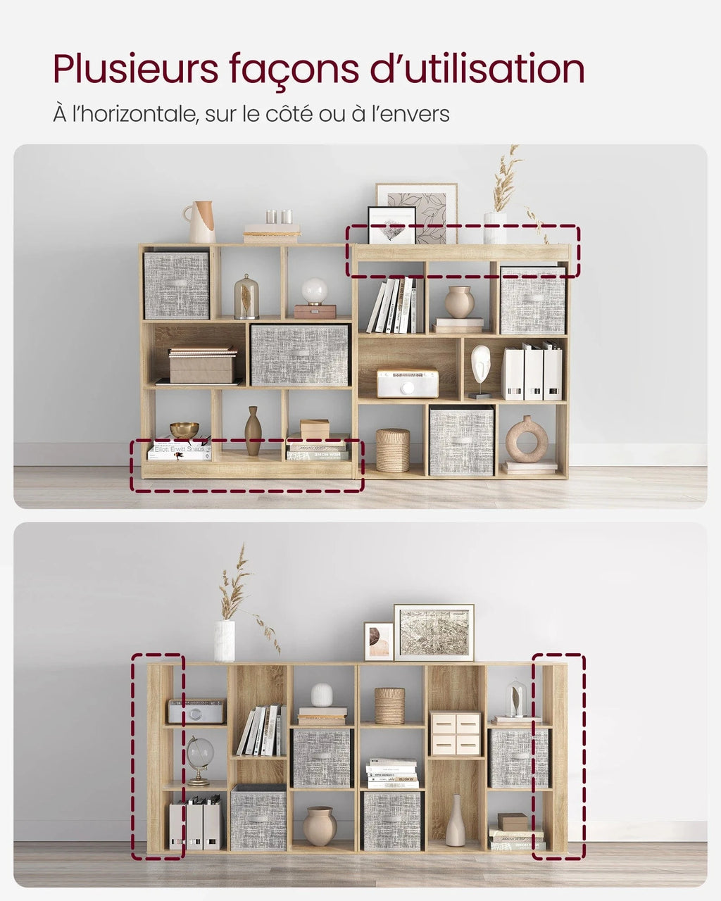 Grande étagère murale bois