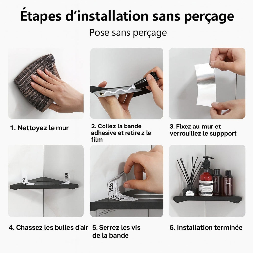 Petite étagère murale salle de bain