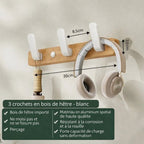 Porte manteau mural en bois de noyer