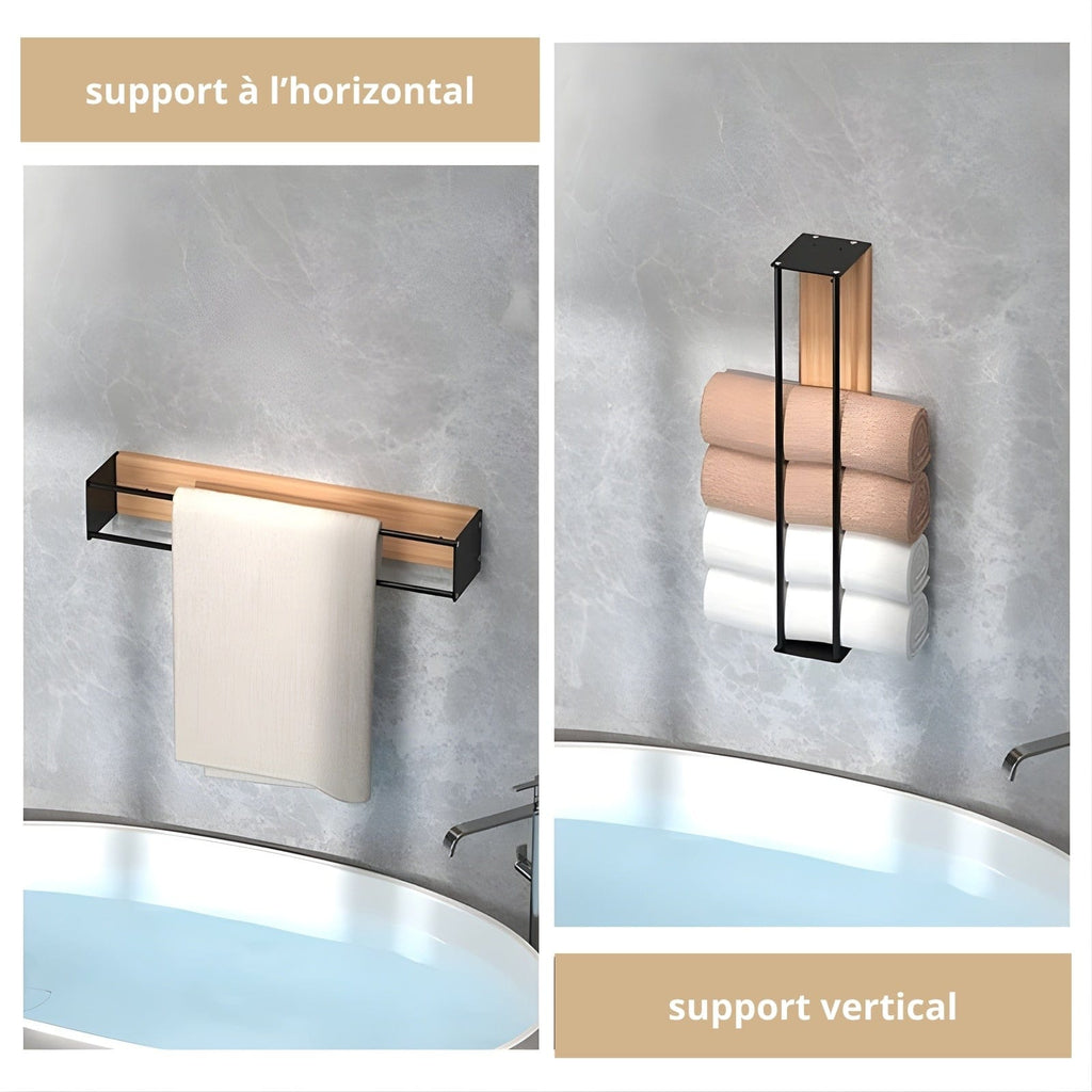 Porte-serviettes mural de salle de bain